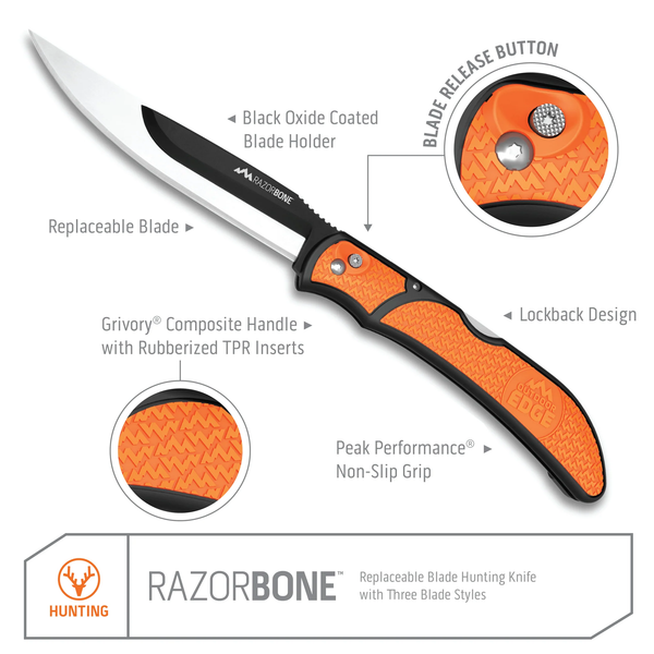Outdoor Edge RAZORBONE® 5.0" REPLACEABLE BLADE BONING KNIFE